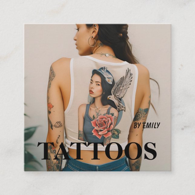 Tatouages Artiste Carte de visite graphique (Devant)