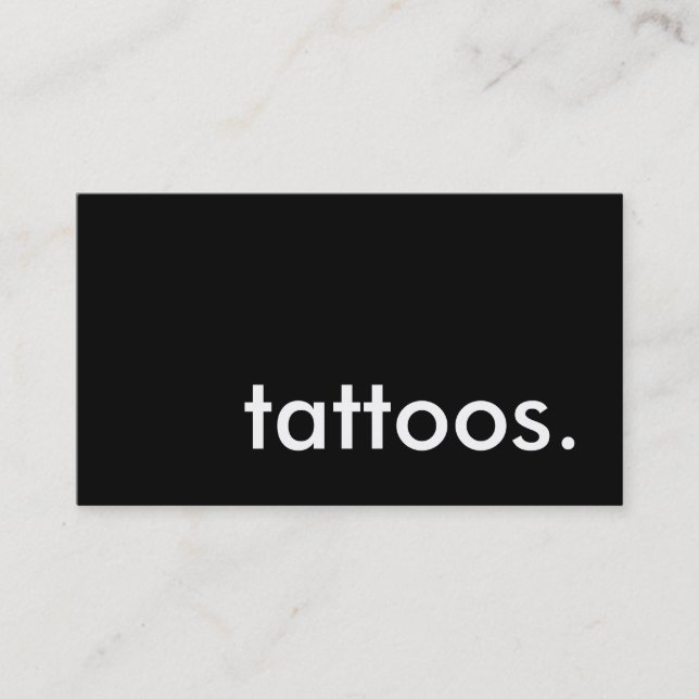 tatouages. carte perforée de fidélité (Devant)