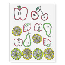 Tatouages provisoires de fruit