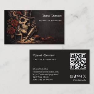 Tätowierer-QR-Code Visitenkarte