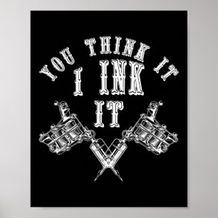 Tätowiermeister Tätowierer Gabe Idee Ink Artist Poster