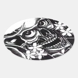 Tätowiermöwe Ovaler Aufkleber