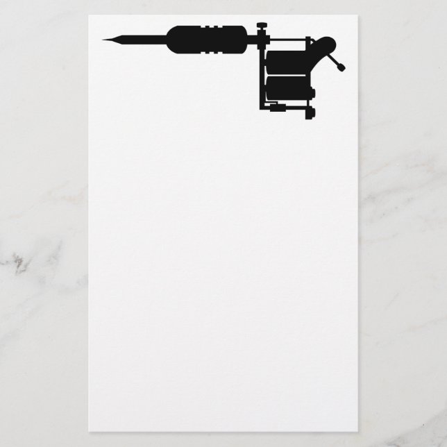 Tätowierpistole Briefpapier (Vorderseite)