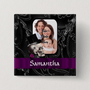 Tätowierskull Button