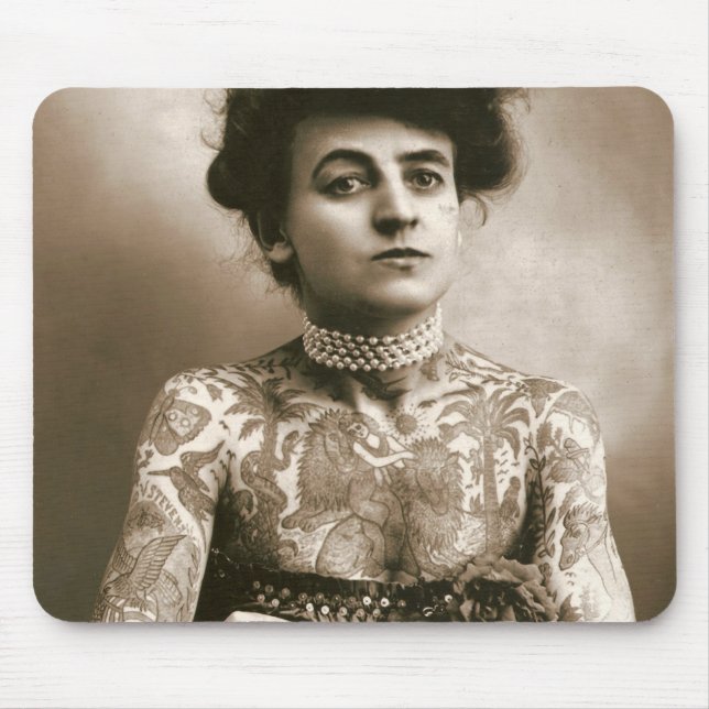 Tätowiert mit Perlen-Mausunterlage Mousepad (Vorne)