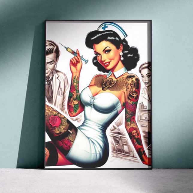 Tätowierte Krankenschwester Pin-up Poster (Von Creator hochgeladen)