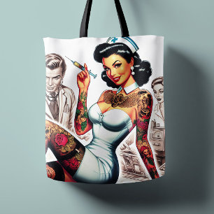 Tätowierte Krankenschwester Pin-up Tasche