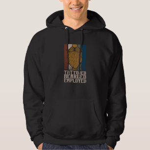 Tätowierter Bärtiger Angestellter Bart Humor Schnu Hoodie