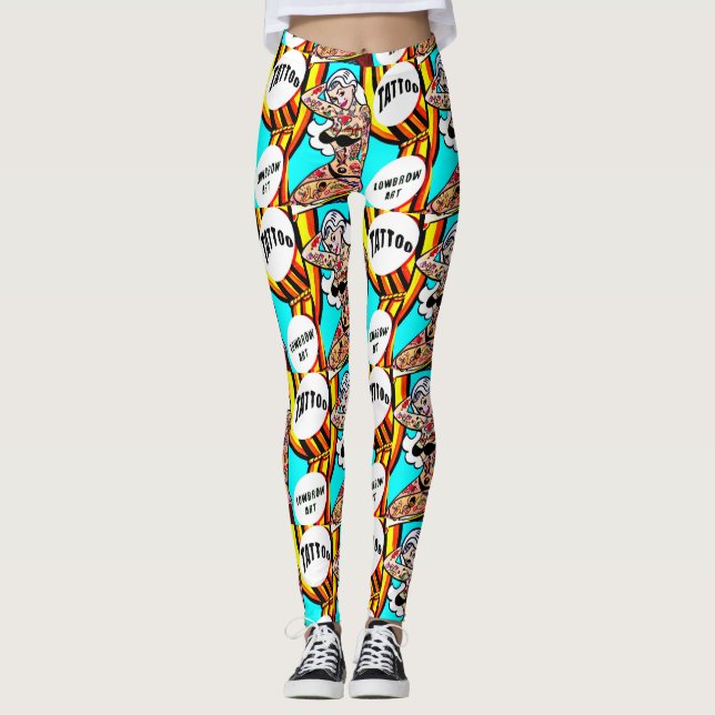 tätowiertes Bikinimodell Leggings (Vorderseite)