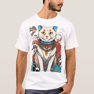 Tätowierung darauf, Katzendesign T-Shirt
