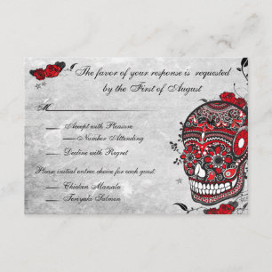 Tätowierung Rose & Flores Muerte Totenkopf Empfang Einladung