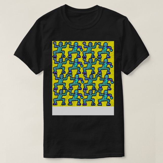 Tätowierungen in Gelb und Grün 1 T-Shirt (Design vorne)