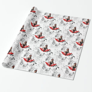 Tätowierungs-Button oben Geschenkpapier