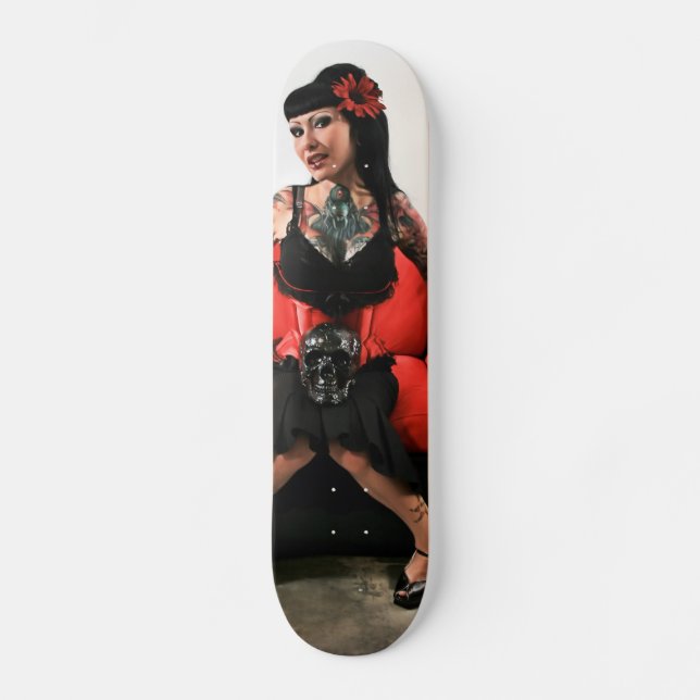 Tätowierungs-Button oben Skateboard (Vorderseite)