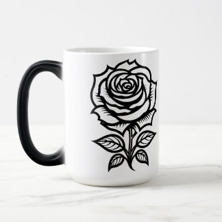 Tätowierungs-Flash-Art Einfache Rose Verwandlungstasse