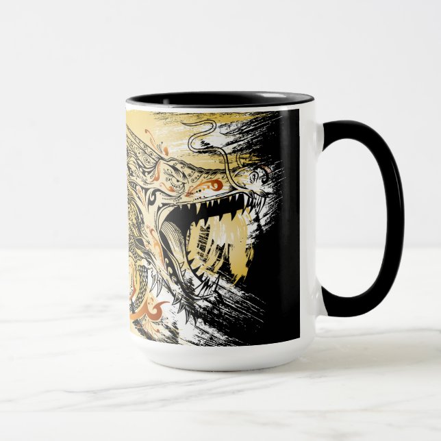Tätowierungs-Hennastrauch-Drache-Tasse Tasse (Rechts)