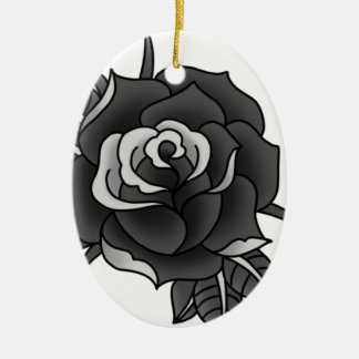 Tätowierungs-Rose Keramikornament