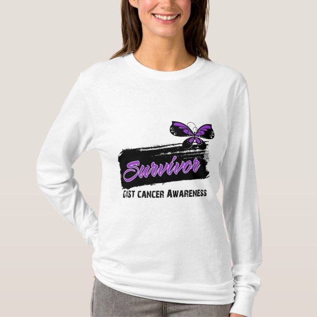 Tätowierungs-Schmetterling KERN Krebs-Überlebender T-Shirt (Vorderseite)