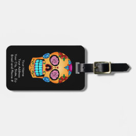 Tätowierungs-Zuckerschädel Gepäckanhänger