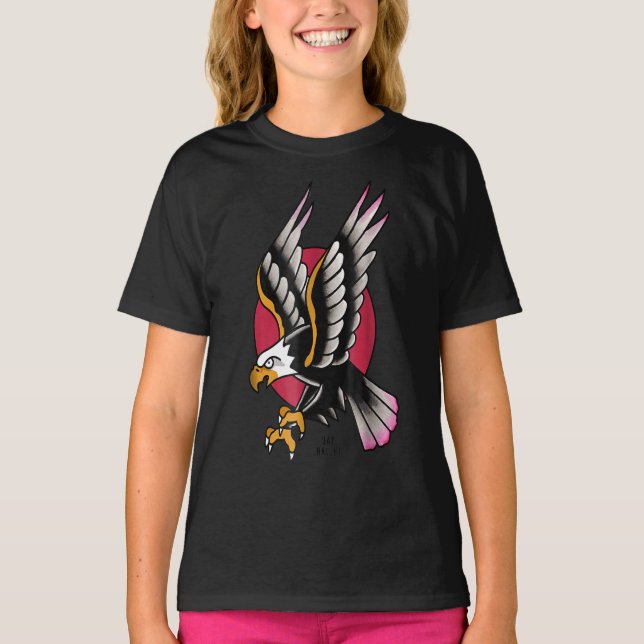 Tätowierungskonzept für den traditionellen Adler T-Shirt (Vorderseite)