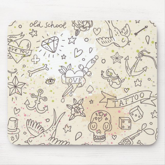 Tätowierungskonzeptmuster Mousepad (Vorne)