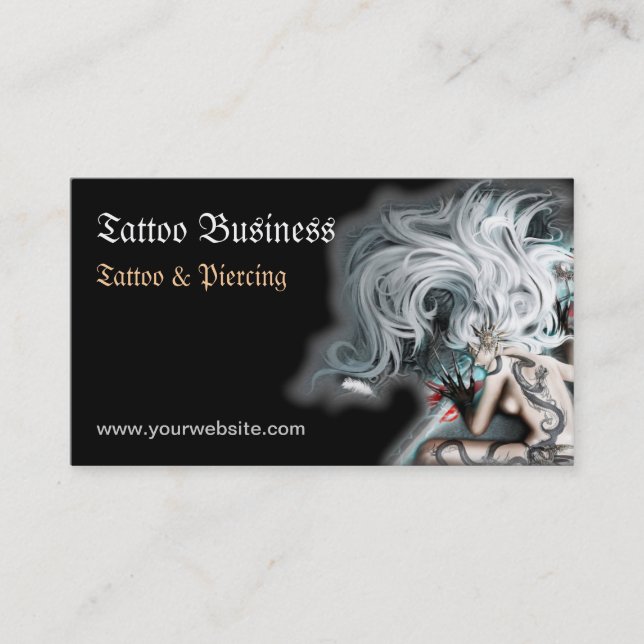 Tätowierungskünstler-Salon Visitenkarte (Vorderseite)