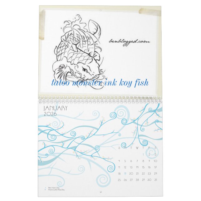 Tätowierungsmonstertinte Kalender (Jan 2026)