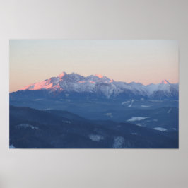 Tatra auf Sonnenaufgang Poster