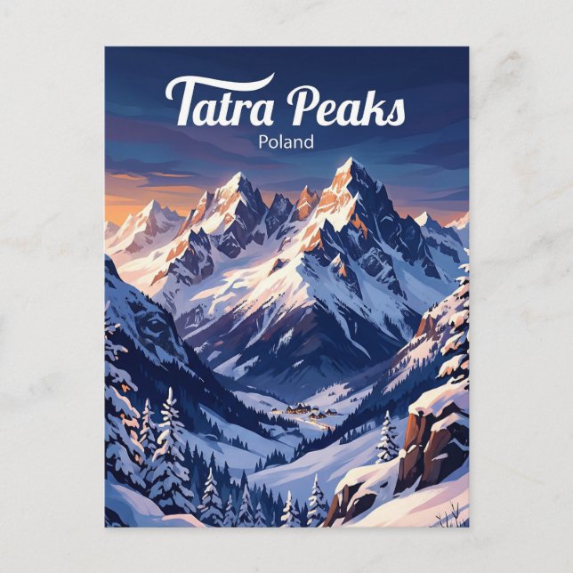 Tatra-Gebirge Polen Postkarte (Vorderseite)