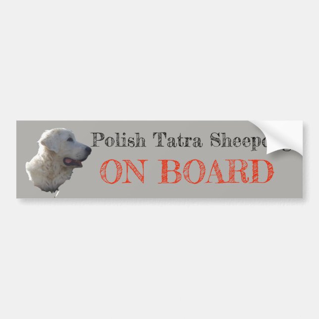 Tatra Sheepdog AN BOARD Autoaufkleber (Vorne)