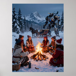 Tatra-Winter-Campingplatz-Schlitten-Szene-Plakat Poster