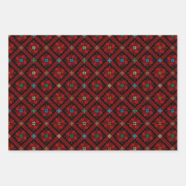 Tatreez Arab Thobe Henna Kunstwerk Muster Geschenkpapier Set