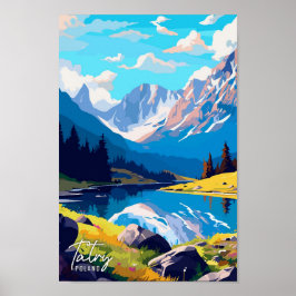 Tatry Poland Art Vintage Reise Illustration Poster