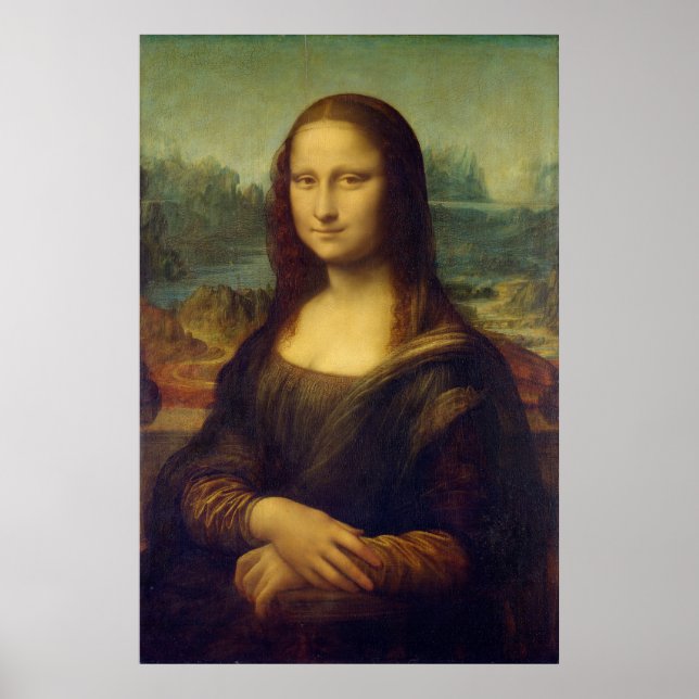Tatsächliche Größe der Mona Lisa Gemälde Original Poster (Vorne)
