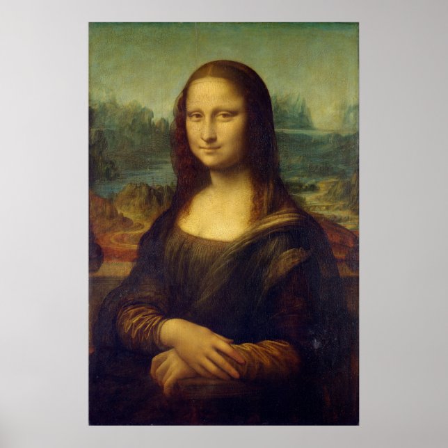 Tatsächliche Größe des Maldrucks von Mona Lisa auf Poster (Vorne)