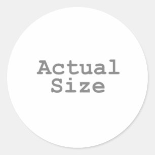 Tatsächliche Größe Runder Aufkleber