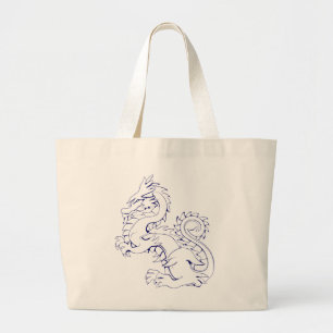 Tatsu Asiatische Drachen Sind Fantasie-Mythologisc Jumbo Stoffbeutel