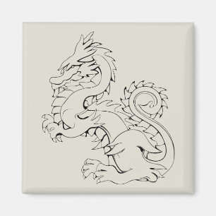 Tatsu Asiatische Drachen sind Fantasie-mythologisc Magnet