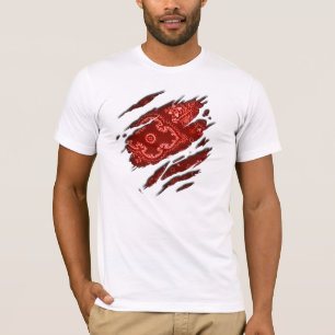Tattered roter Bandana T-Shirt