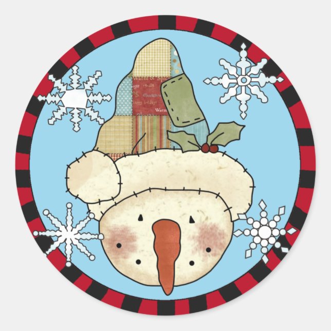 Tattered Snowman Stickers (Vorderseite)