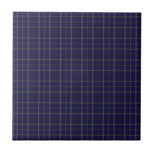 Tattersall Brooks Blau Gold Rot Karo Fliese