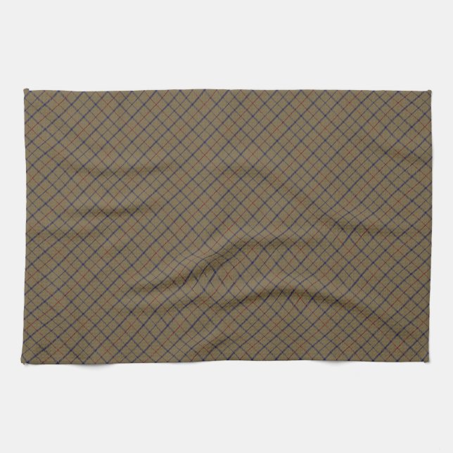 Tattersall Fashion Brooks Camel Blue Red Geschirrtuch (Horizontal)