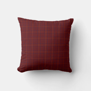 Tattersall Fashion Brooks Maroon Blue Gold Kissen
