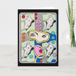 "Tattletales in the Spirit Box" Gemälde auf einem Karte