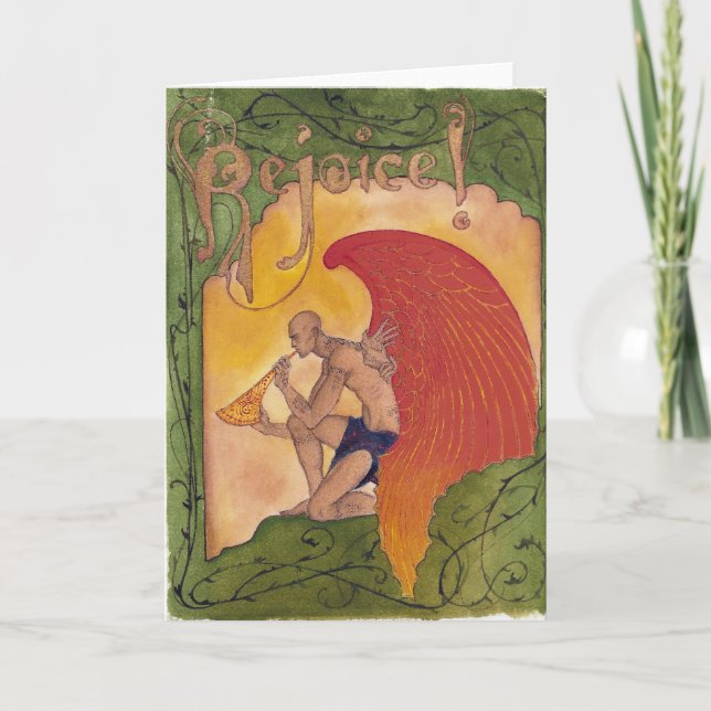 Tattoo Angel 1 Feiertagskarte (Vorderseite)