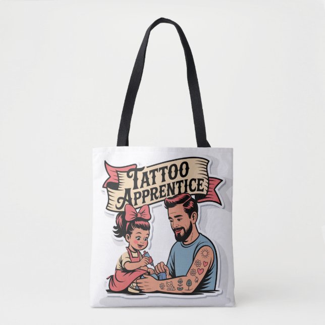 Tattoo Apprentice - Niedlicher Cartoon Vater & Toc Tasche (Vorderseite)