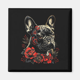 Tattoo Art French Bulldog Japanischer Bulldog Magnet