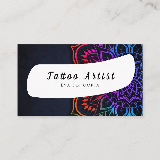 Tattoo Artist Business Card Visitenkarte (Vorderseite)