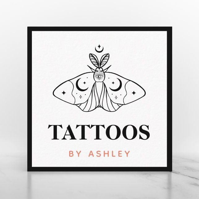 Tattoo Artist Butterfly Ästhetik Drittes Auge Myst Quadratische Visitenkarte (Von Creator hochgeladen)