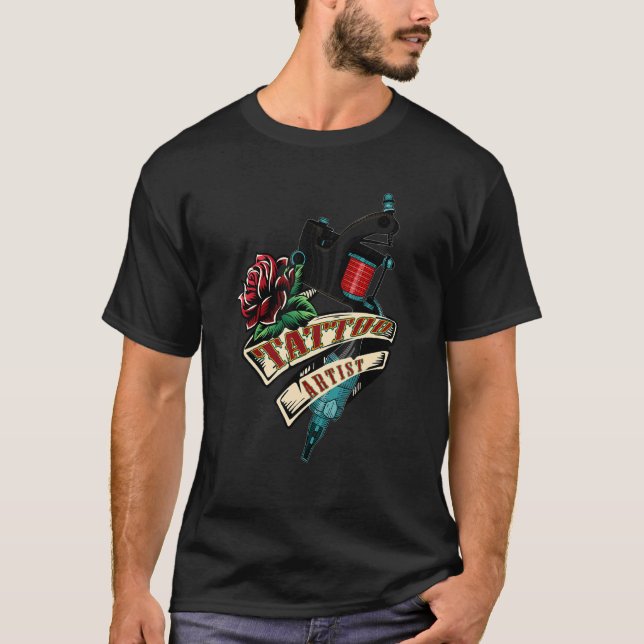 Tattoo Artist Tattoo Schwarze Tinte T-Shirt (Vorderseite)